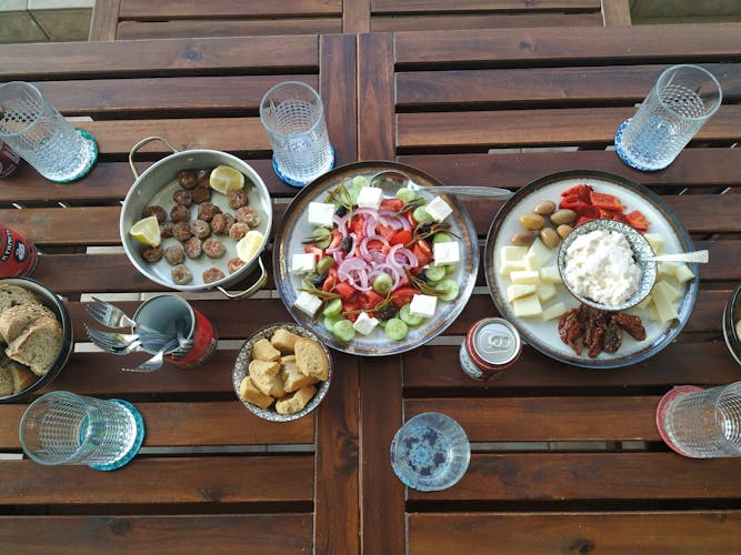 Traditional Greek breakfast in Glyfada