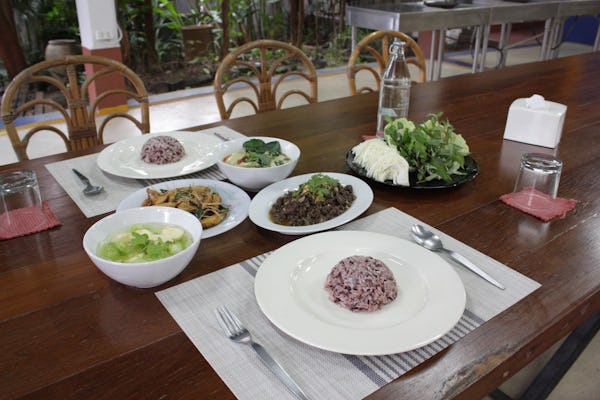 Thai family dinner in Chiang Mai