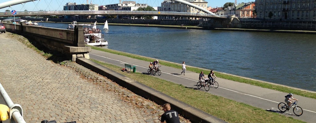 Privé fietstocht met lokale historicus in Krakau