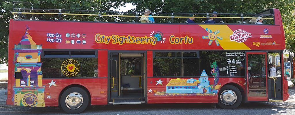 Stadtrundfahrt mit Hop-on-Hop-off-Bus durch Korfu