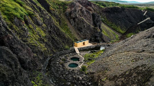 Relax in the hot spring canyon baths and waterfalls