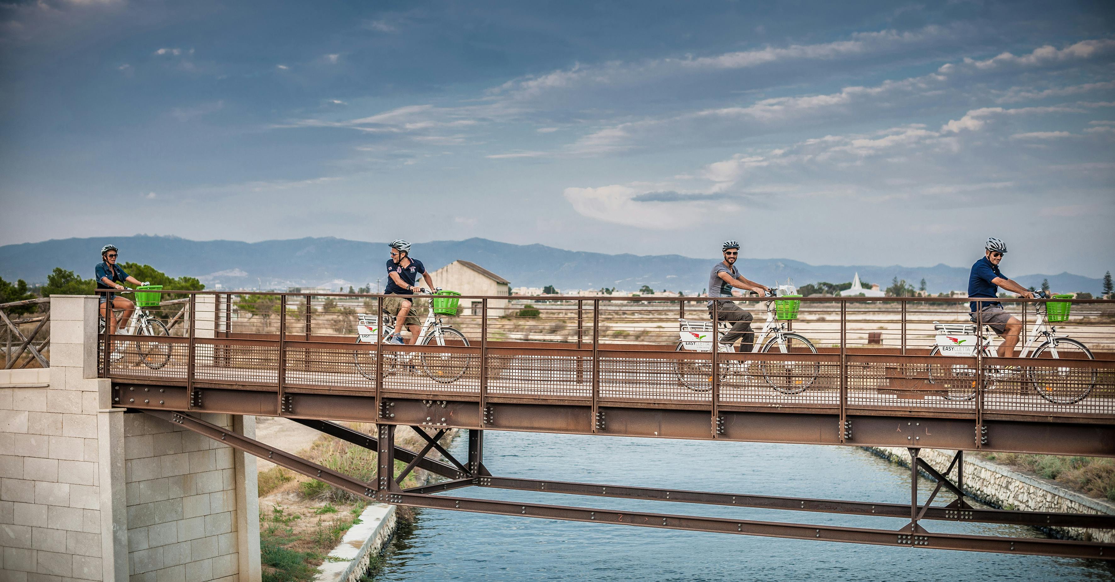 Visite en vélo électrique du parc Molentargius, de la plage du Poetto et du phare de Sant'Elia