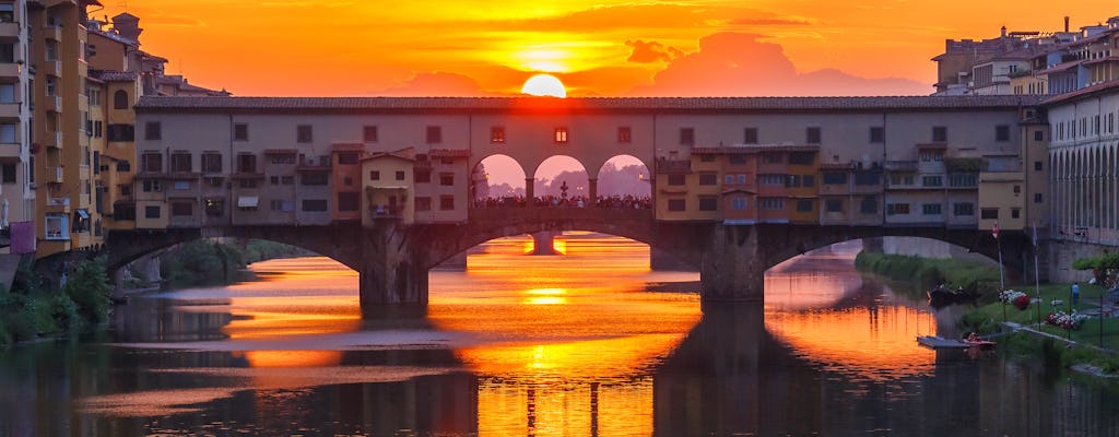 Visite à pied de Florence au coucher du soleil avec dégustation de vin