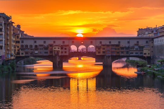 Florence wandeltocht bij zonsondergang met wijnproeverij