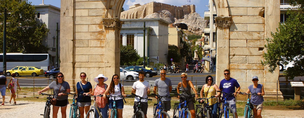 Wycieczka rowerami elektrycznymi po zachodzie słońca w Atenach