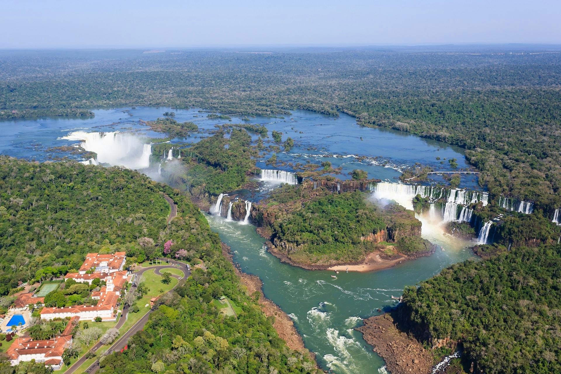 Iguassu Falls Brazil side with optional Macuco safari, helicopter flight, and Bird Park