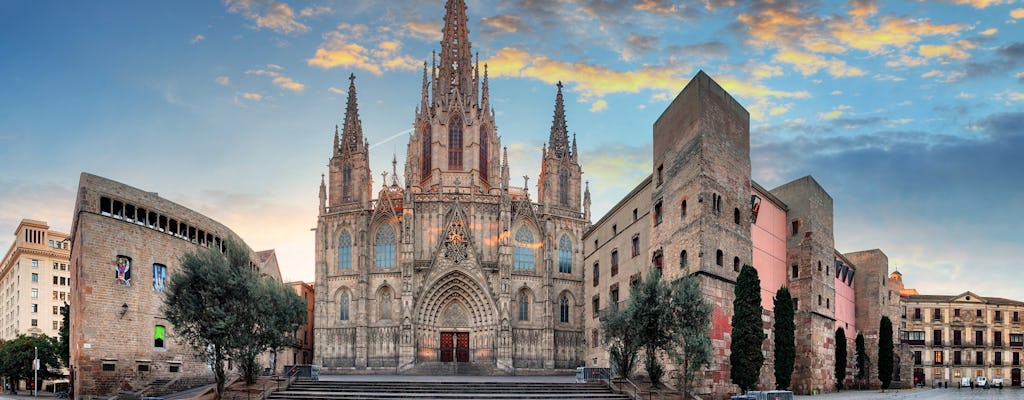 Cathedral of Barcelona and Gothic Quarter with virtual reality walking tour