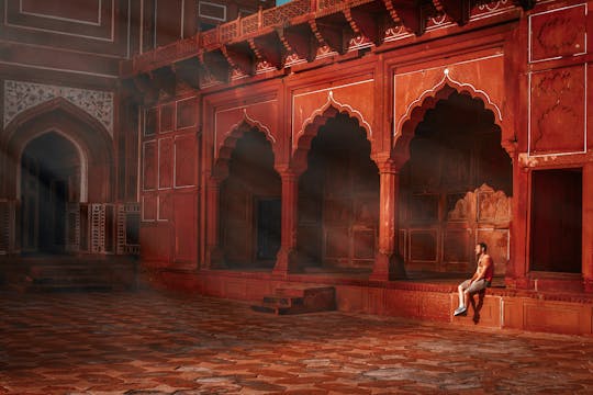 Tour de um dia inteiro ao Taj Mahal e ao Forte de Agra pela estrada