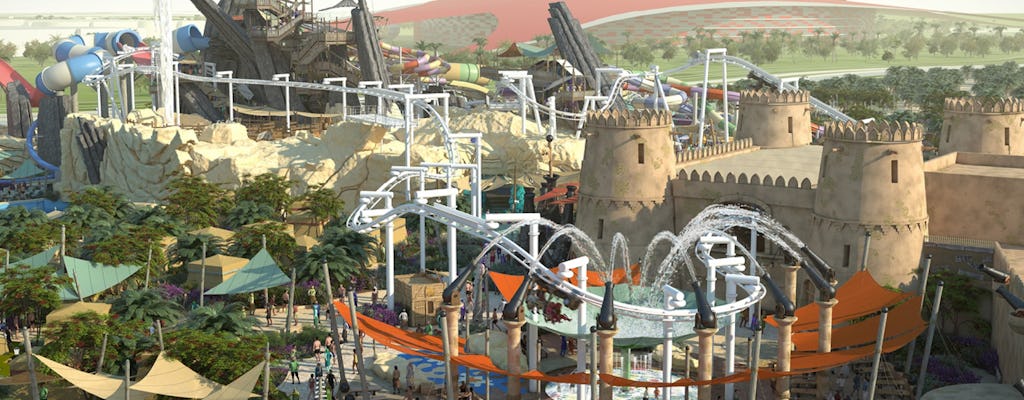 Abu Dhabi Attraction Tour with Grand Mosque Visit and Yas Waterworld Ticket