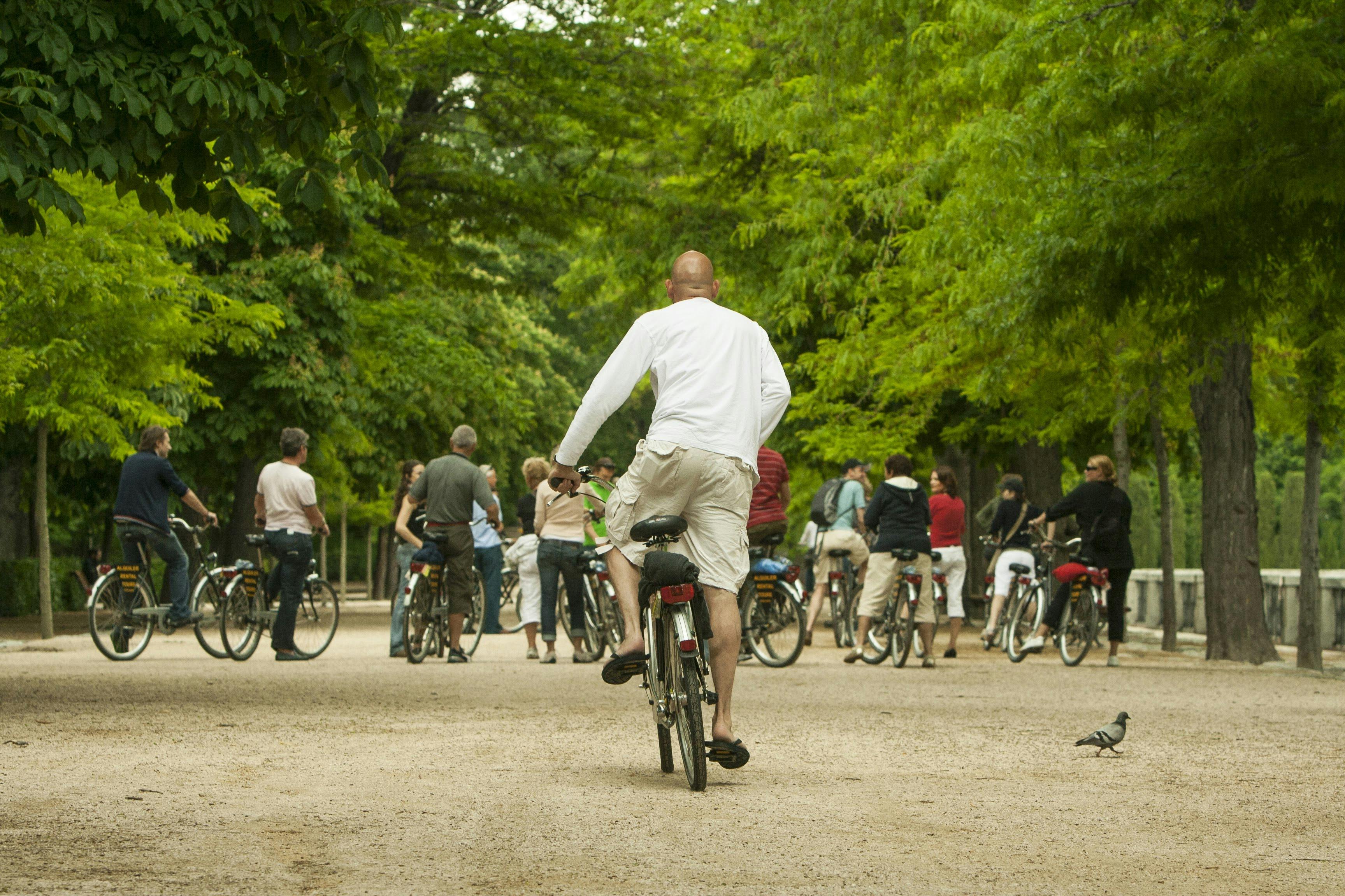 Gymkhana bike tour at the Retiro Park of Madrid