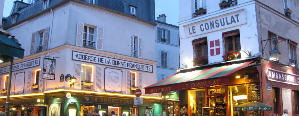 Tour a piedi di Montmartre di notte con Champagne