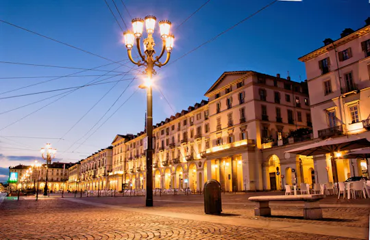 Turin by night walking experience