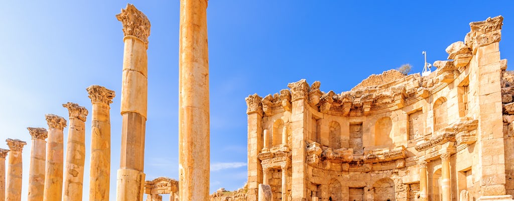 Tour privato della città di Jerash e Amman per l'intera giornata