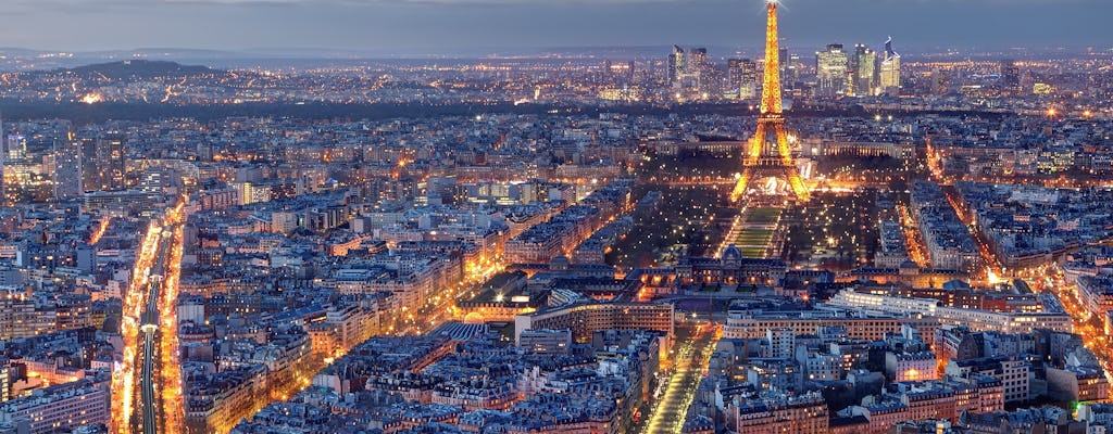 Entrada sin colas a la cima de la Torre Eiffel sin colas y crucero nocturno por las luces de París