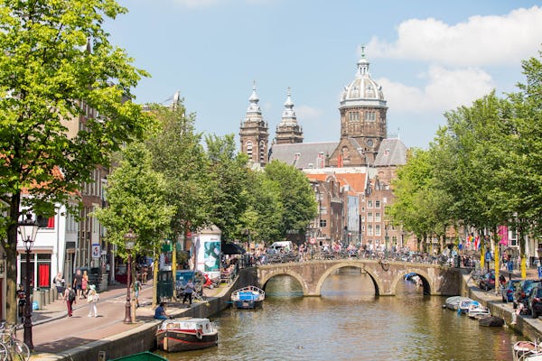 Visite en bus avec guide et croisière en bateau à Amsterdam