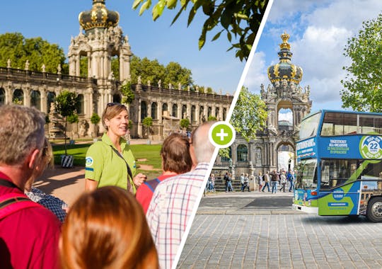 Dresden Old Town walking tour and hop-on hop-off bus tour