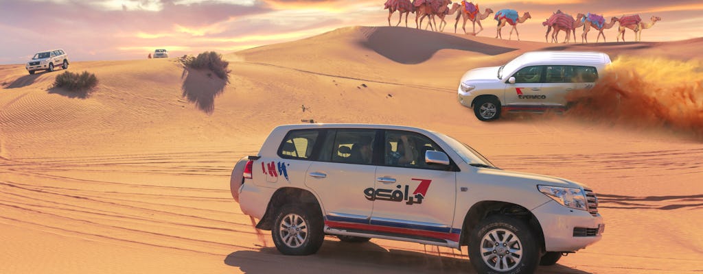 Half-day desert safari, 30-minute quad ride, camel ride and BBQ dinner