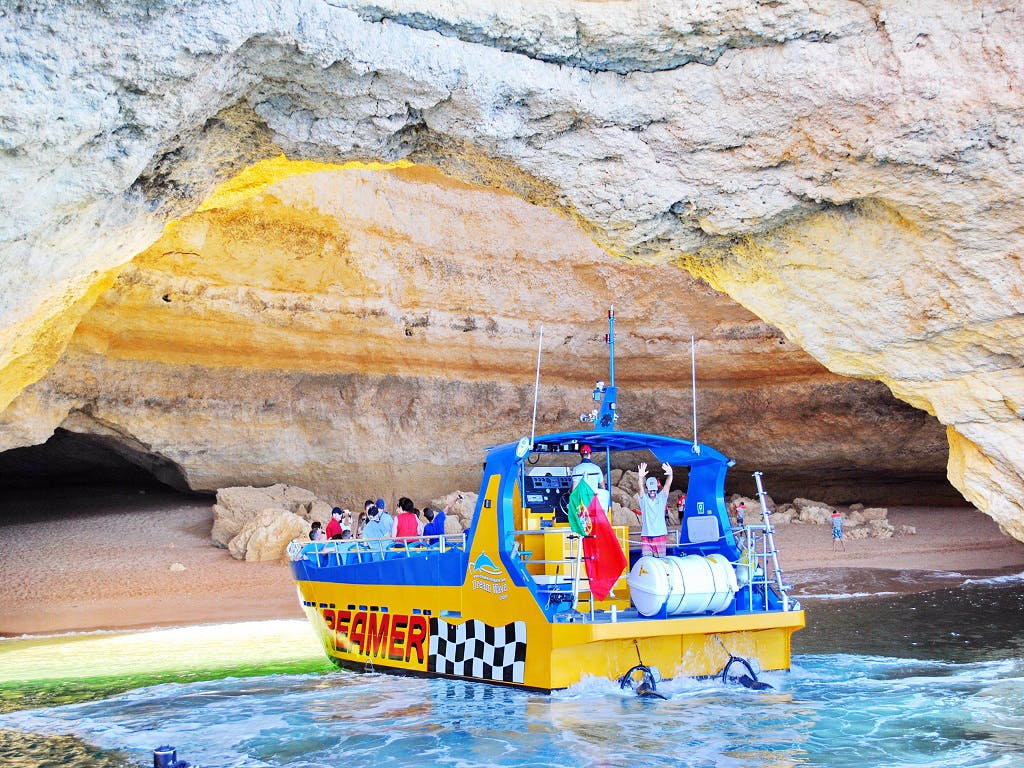 Excursion vers les grottes marines et les dauphins d'Albufeira sur le bateau Dreamer