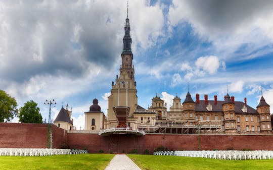 Obraz Czarnej Madonny w Częstochowie i dom Jana Pawła II w jeden dzień