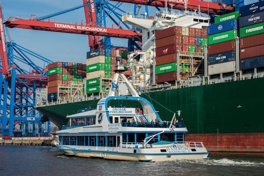 Crucero clásico de 1 hora por el puerto de Hamburgo con comentarios en directo