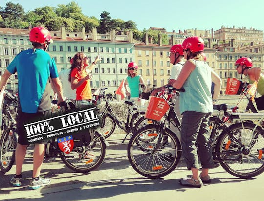 Tour di 3 ore in bici elettrica con degustazione di cibo a Lione