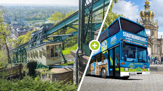 Panoramarundfahrt durch Dresden mit Bergbahn und Hop-on-Hop-off-Bus