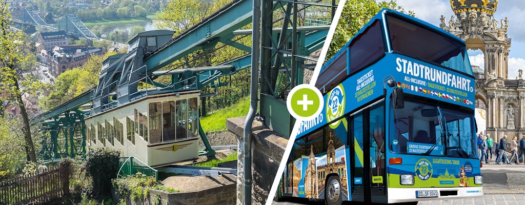 Visite panoramique de Dresde avec train de montagne et bus à arrêts multiples