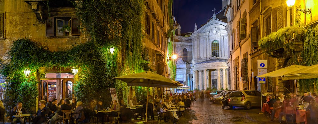 Visite nocturne de Rome avec dîner traditionnel