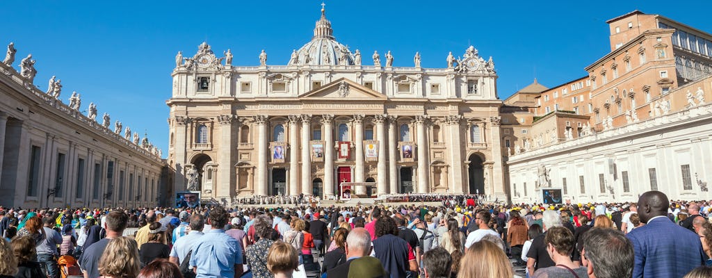 Paus Franciscus audiëntie en bustour door Rome met een lokale gids