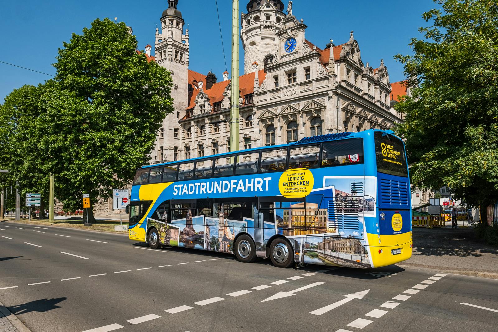 Visite de la grande ville de Leipzig avec le bus à arrêts multiples