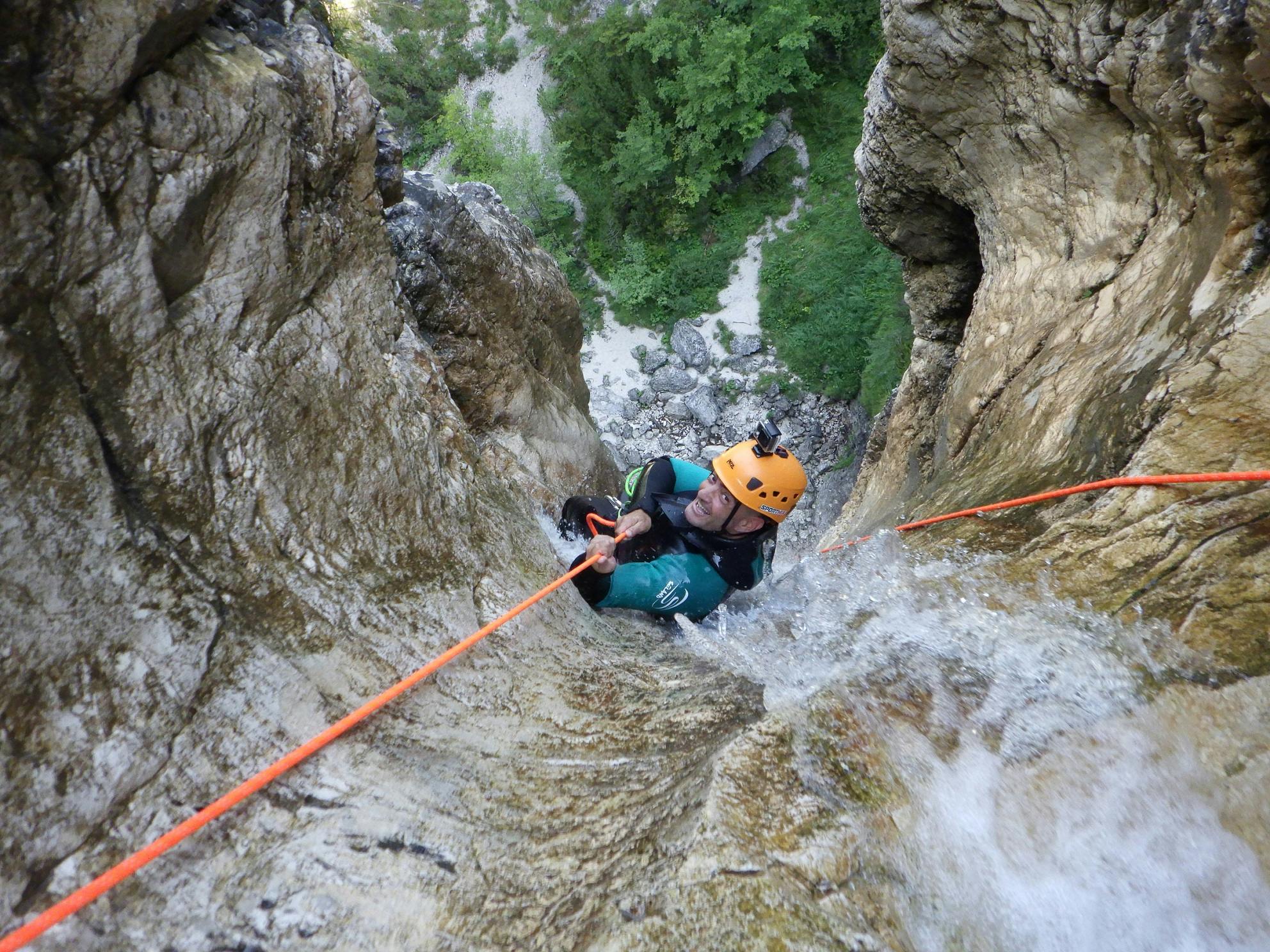 Canyoning in the Fratarica Canyon from Bovec