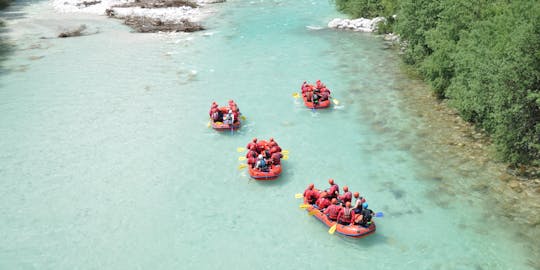 Whitewater rafting on the Soca River from Bovec