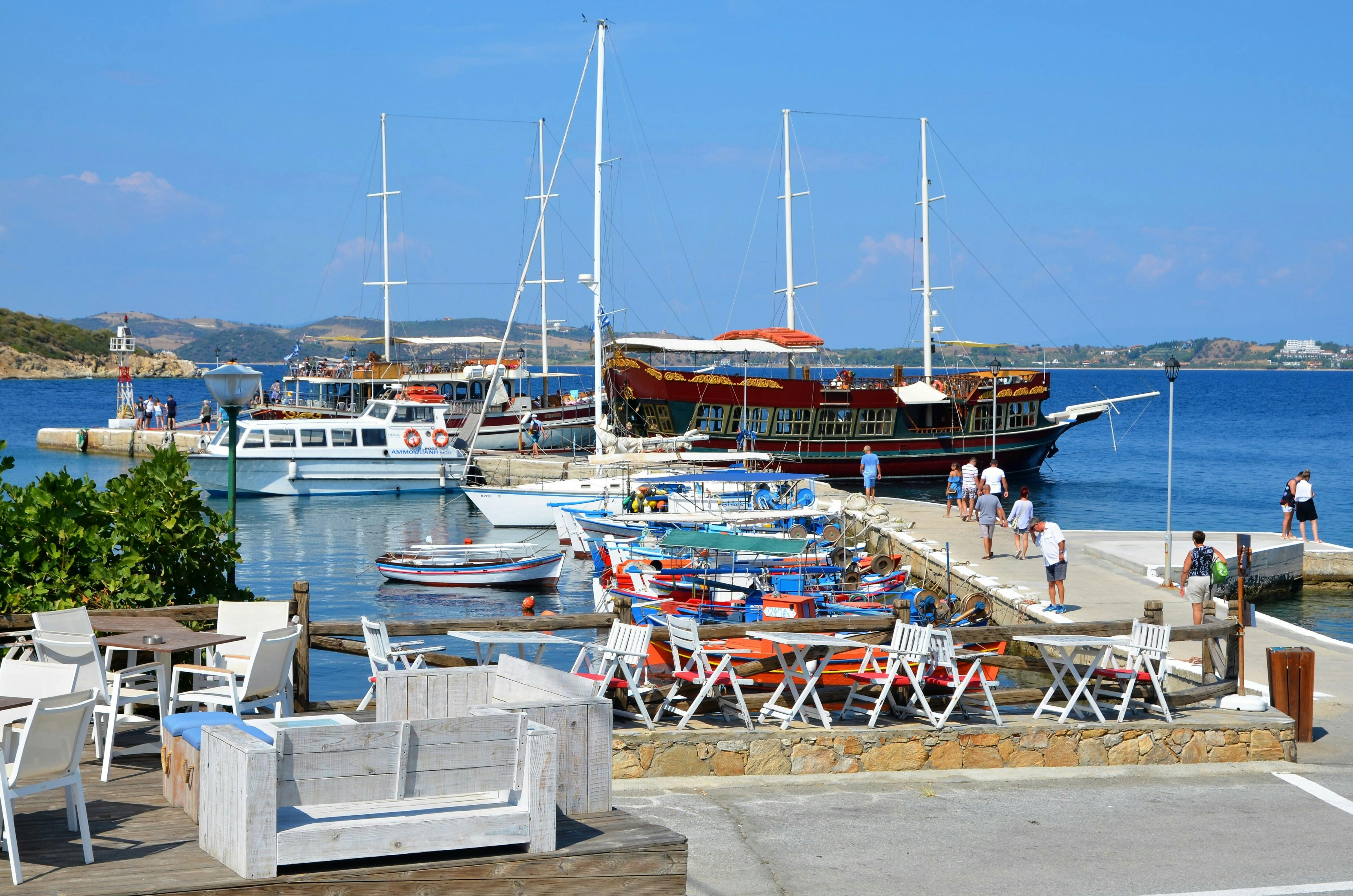 Ammouliani Island Boat Cruise with Banana Beach Visit & Transfer