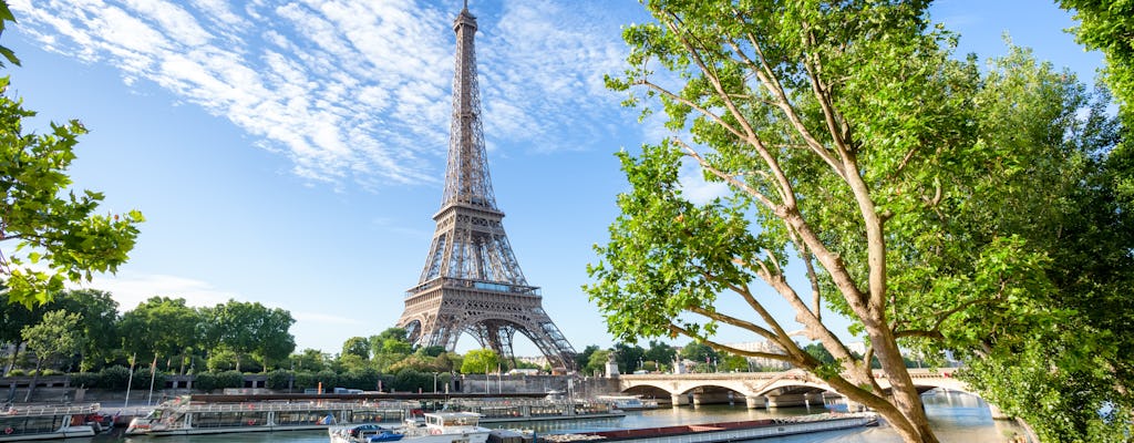 Eiffel Tower, lunch, hop on hop off bus tour and river cruise