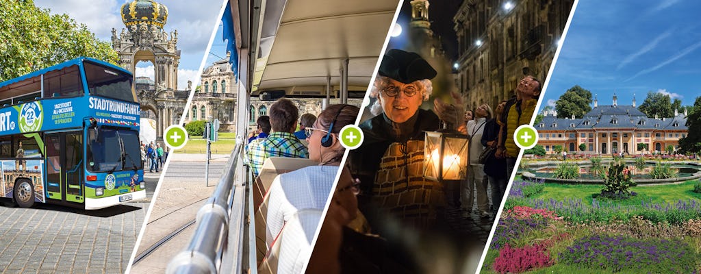 Große Hop-on hop-off Stadtrundfahrt in Dresden