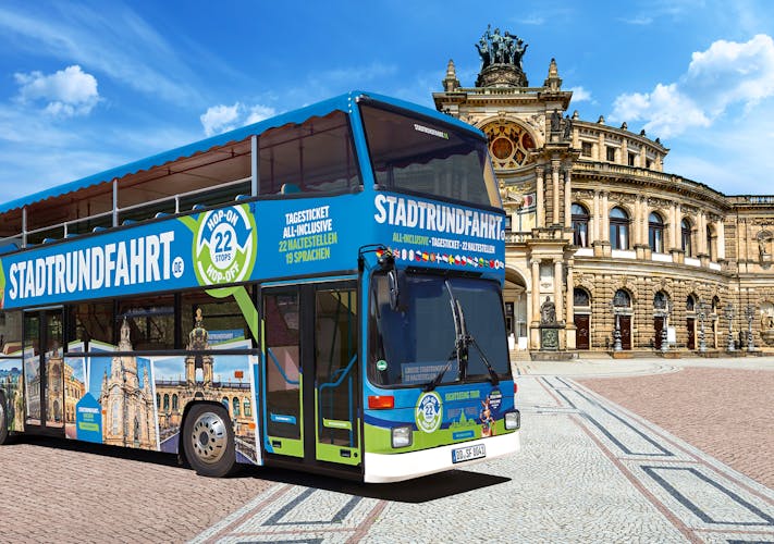 Panorama tour of Dresden with mountain railway and hop-on hop-off bus