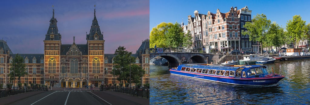 Croisière sur les canaux d'Amsterdam avec collation et le Rijksmuseum