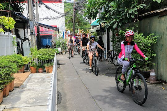Visite à vélo et en bateau sur le canal de Bangkok avec déjeuner
