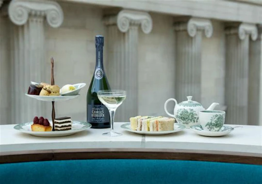 Champagne afternoon tea at The British Museum