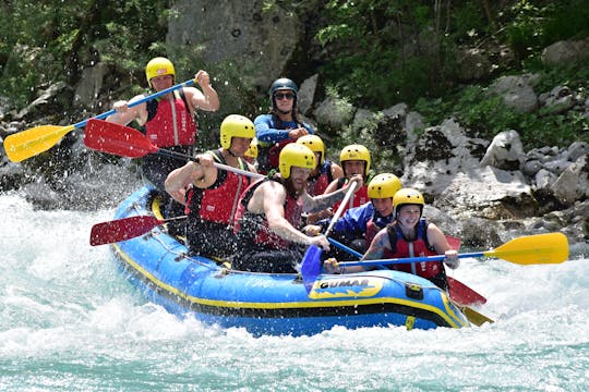 Rafting descent on the river Soča