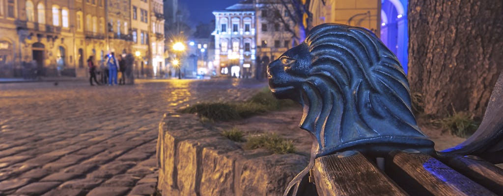 Wandeling door Lviv 's nachts