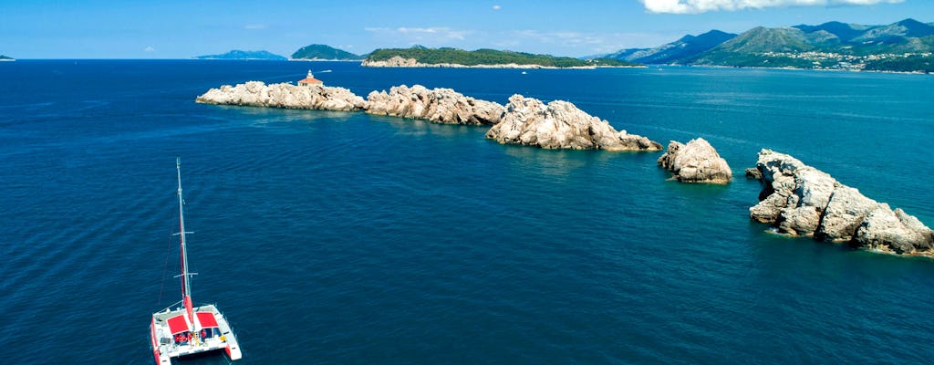 Het beste van de Elaphites-catamarancruise vanuit Dubrovnik