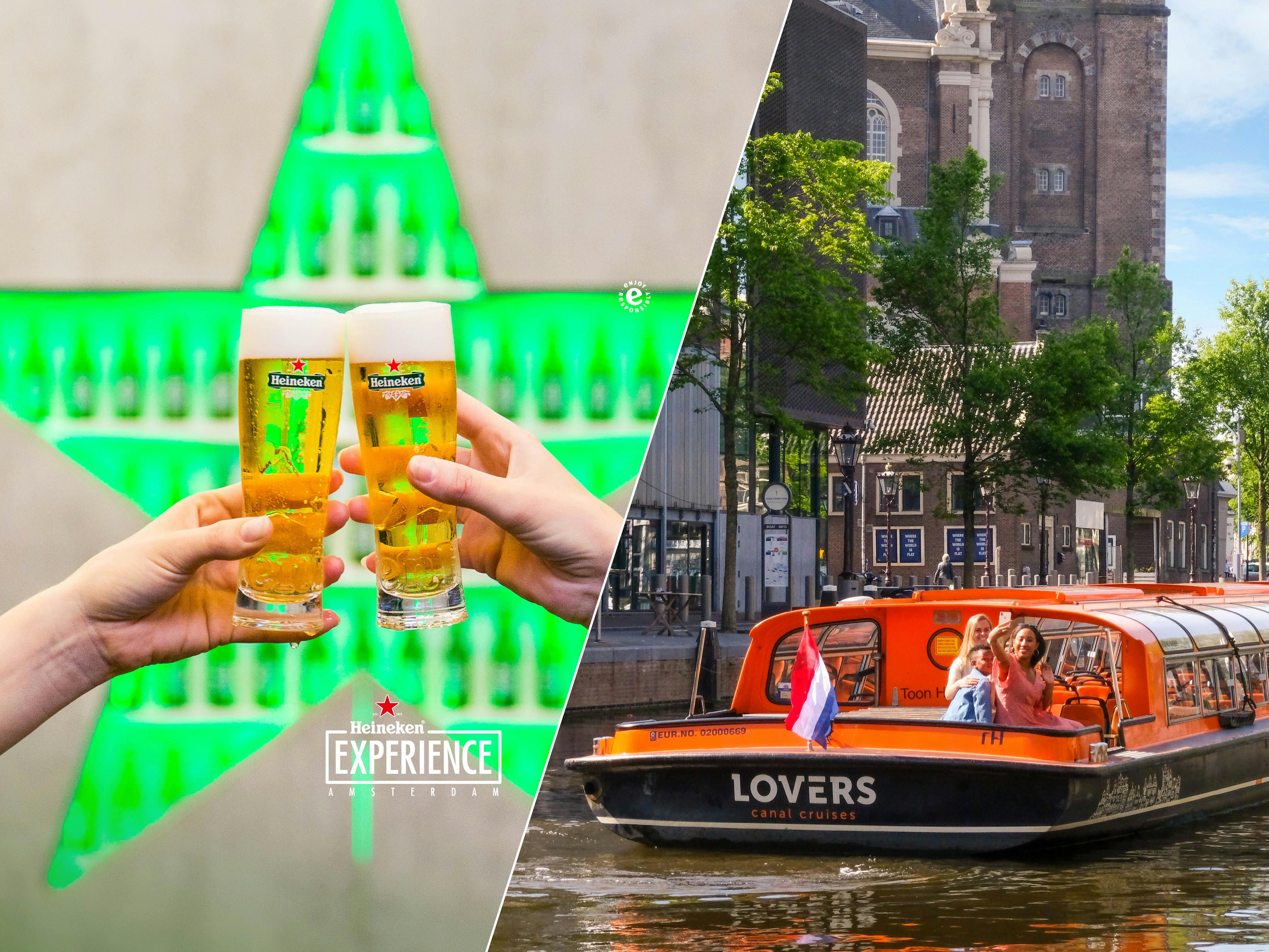 Heineken Experience en rondvaart van 1 uur in Amsterdam