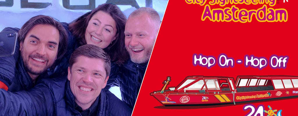 24-hour hop-on hop-off boat ticket and Amsterdam XtraCold Icebar admission