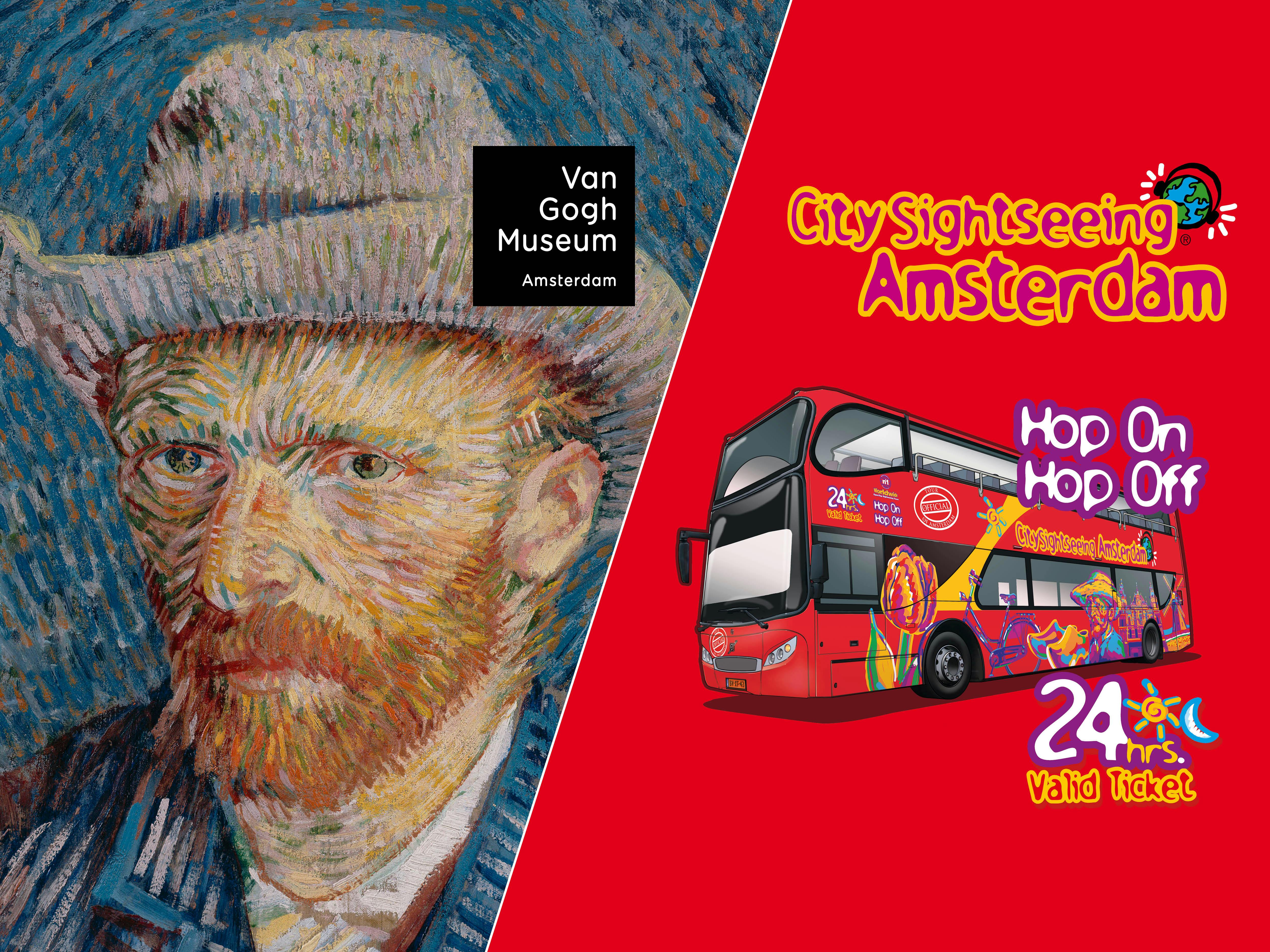 Van Gogh Museum fast-track ticket and Amsterdam 24-hour hop-on-hop-off bus
