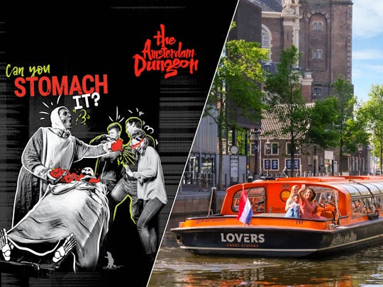 Amsterdam Dungeon entrance ticket and one-hour canal cruise