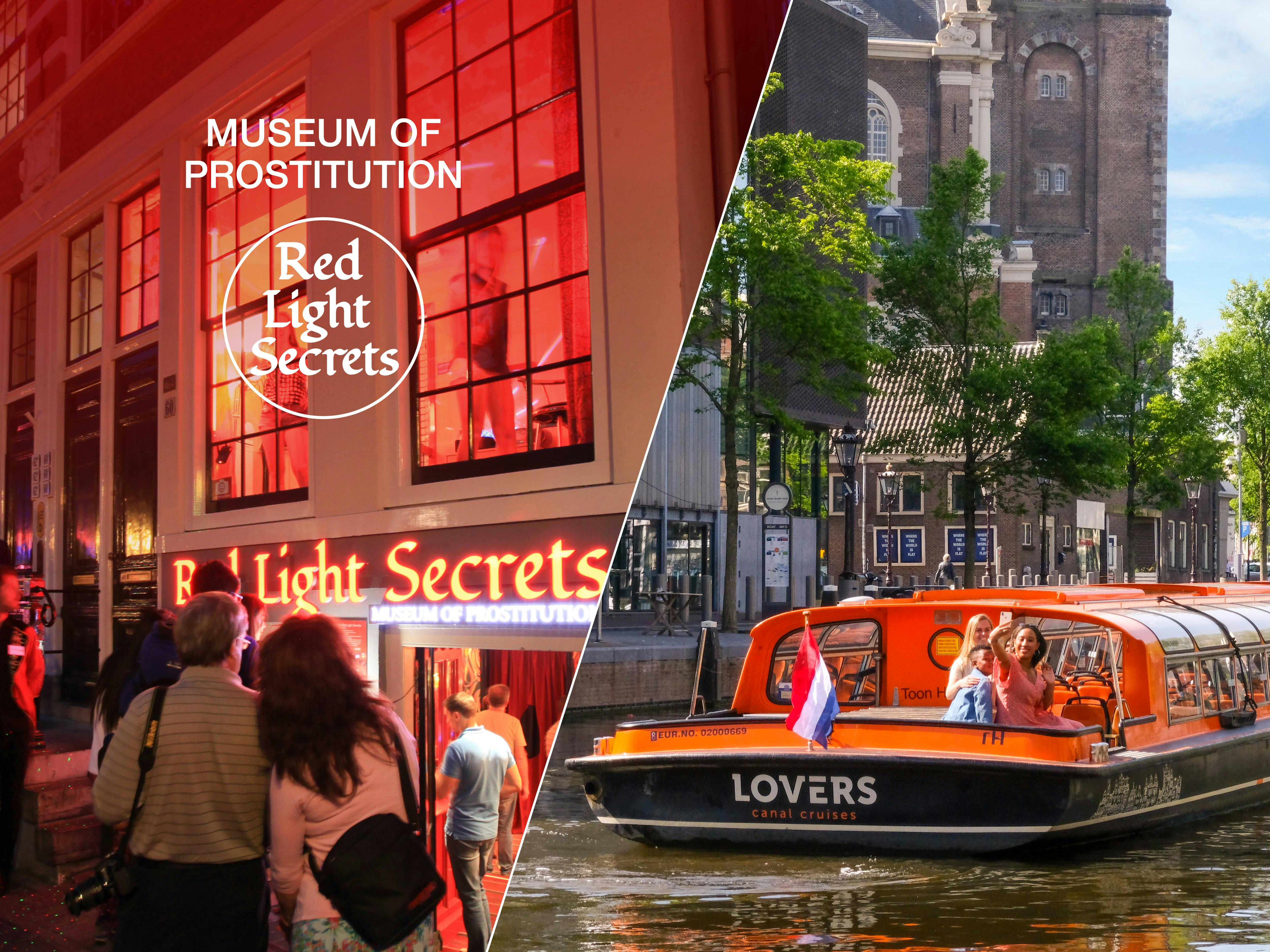 Red Light Secrets museum en 1-uur durende rondvaart door de grachten in Amsterdam