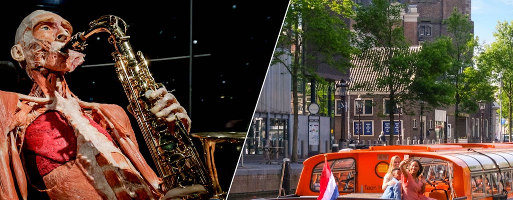 Biglietti salta fila per il Body Worlds e crociera di un'ora sui canali di Amsterdam