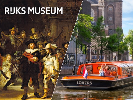 Bilet priorytetowego wstępu do Rijksmuseum i rejs po kanałach Amsterdamu