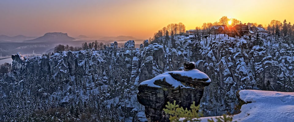 Best of Bohemian und Saxon Switzerland Tagesausflug von der Prager Wintertour
